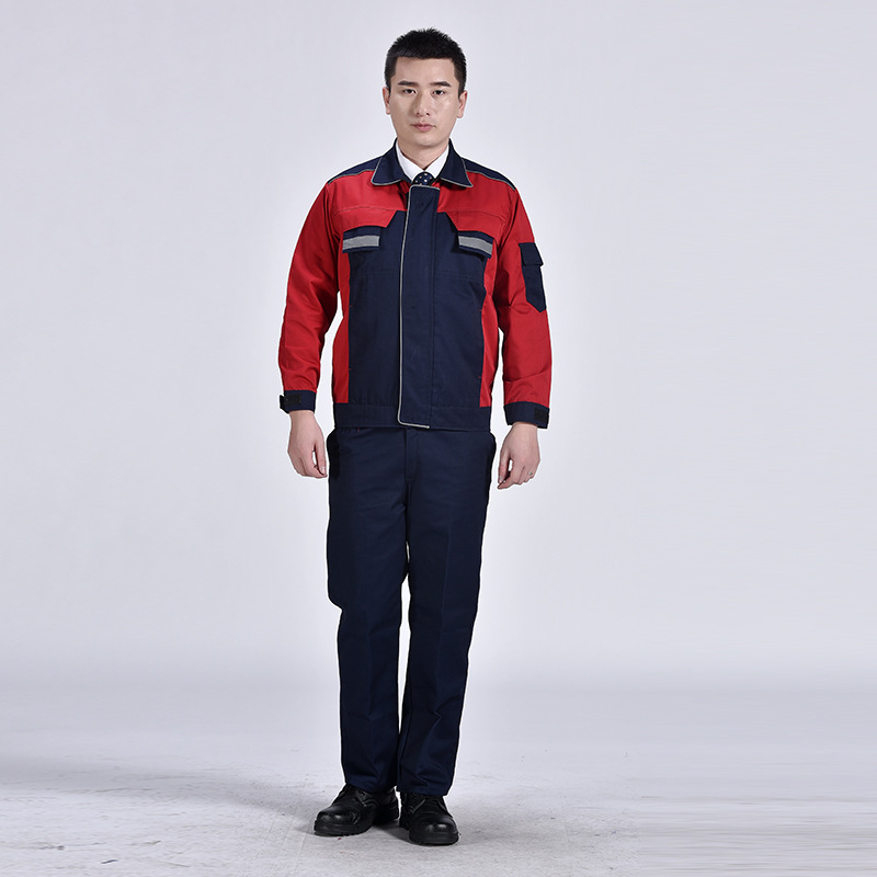 厂家批发劳保工作服长袖劳保员车间工厂服可定做工厂工作制服