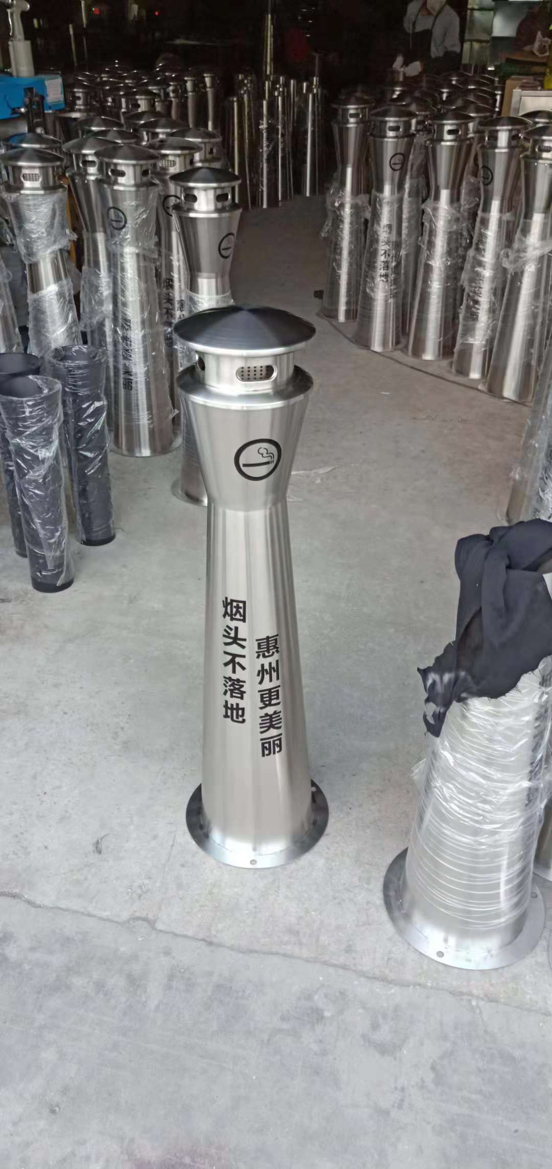 烟蒂柱收集桶烟头灭烟柱酒店吸烟室烟灰桶烟灰柱座地立式烟缸