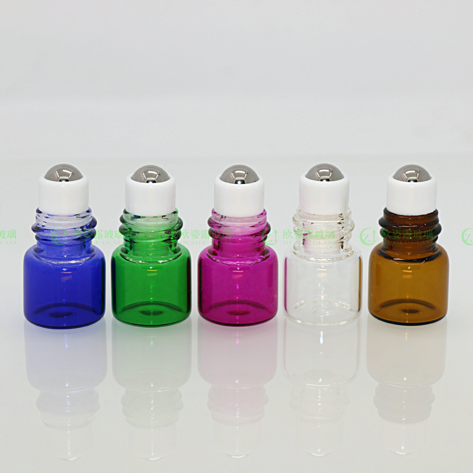 精油瓶 1ml滚珠瓶 小样瓶 滚珠眼部 紫色分装瓶 走珠瓶 玻璃瓶