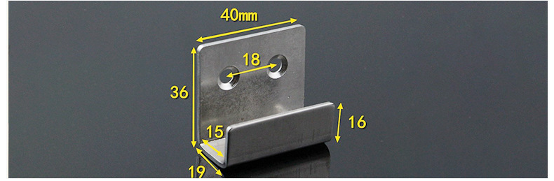 美博希 不锈钢瓷砖挂码挂钩 墙壁挂固定挂钩展示瓷砖配件方形挂钩