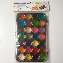 儿童绘画美术涂鸦DIY水彩颜料 半固体可水洗 28色半干颜料