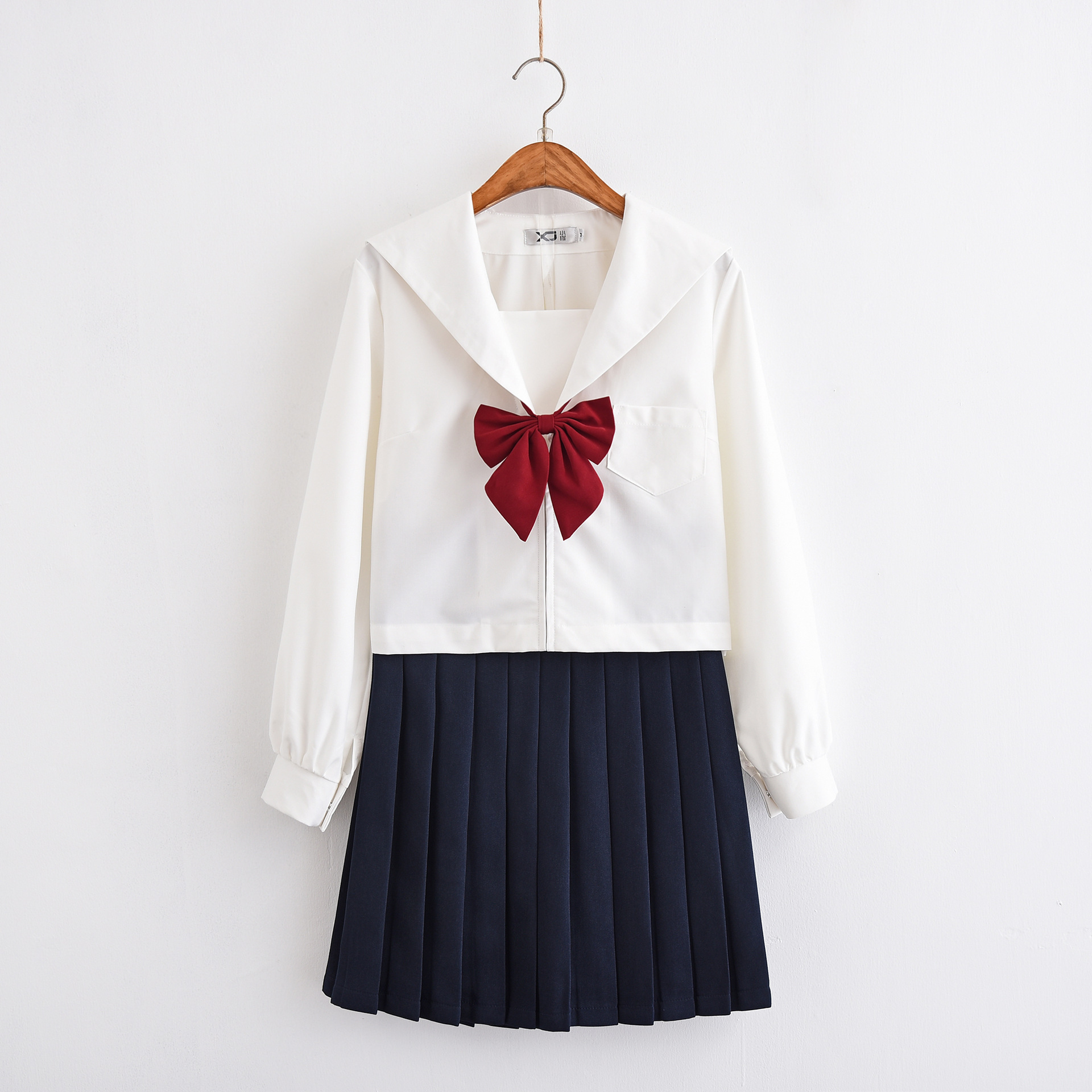 白无本日系jk制服正统水手服软妹清新学生校班服长袖套装