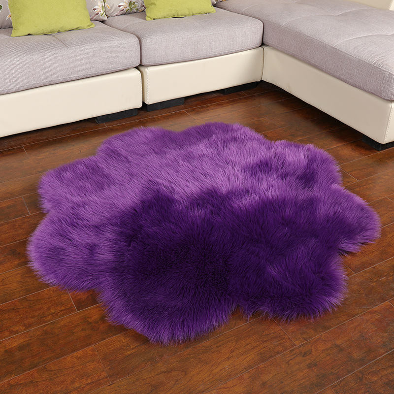 Spot Supply Plush Plum Carpet Bedroom Bedside Full of Living Room Coffee Table Pad Imitation Wool Decoration Customization