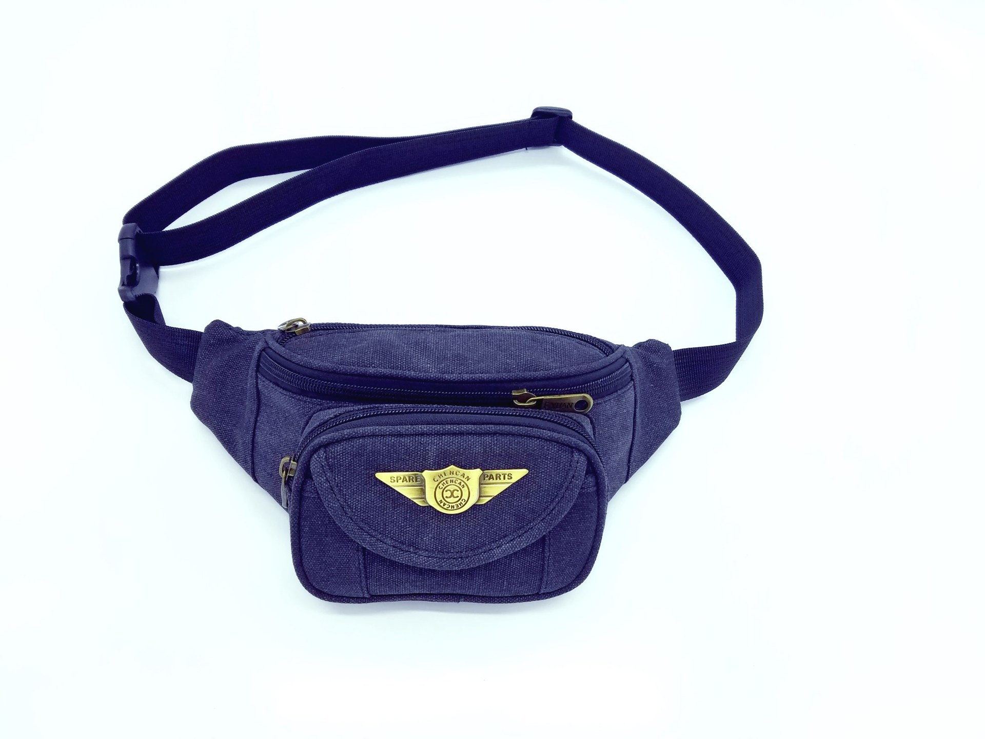 男士帆布腰包厂家批发运动跑步小腰包多功能手机包户外野营休闲包