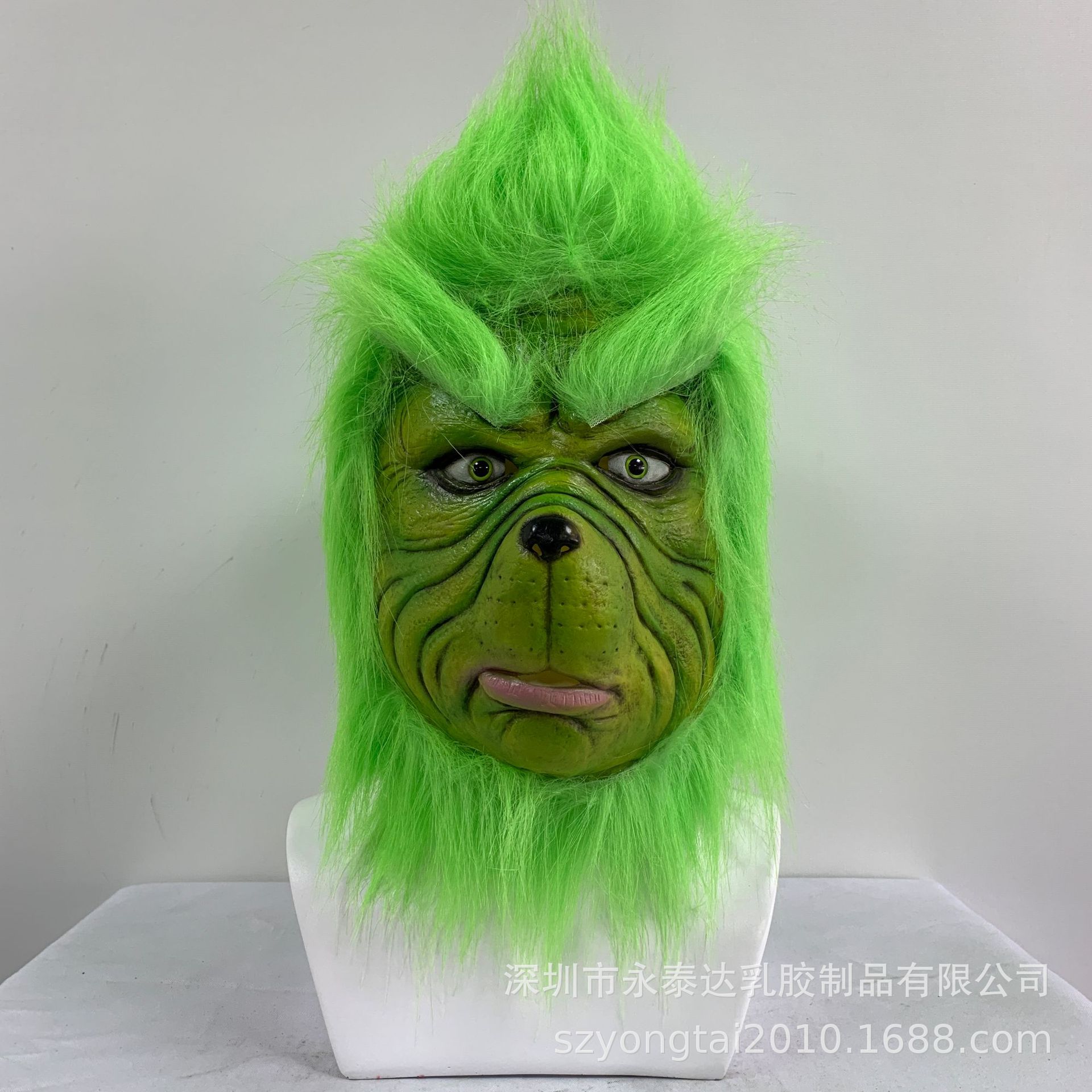 圣诞节 神偷绿毛怪 乳胶面具 圣诞怪杰 电影周边 格林奇头套