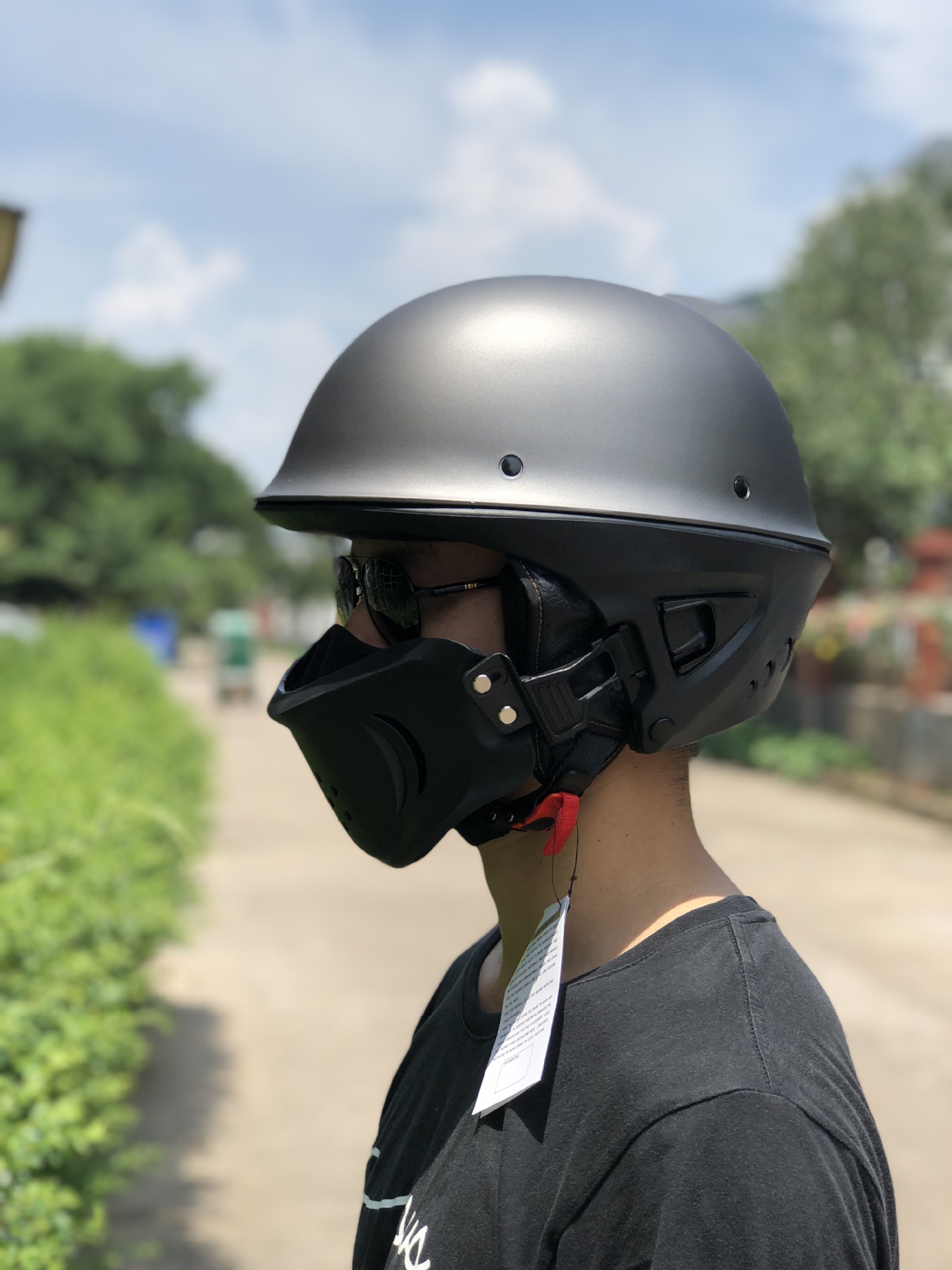 2018款流氓头盔dot摩托车头盔哈雷复古头盔rouge helmet正品