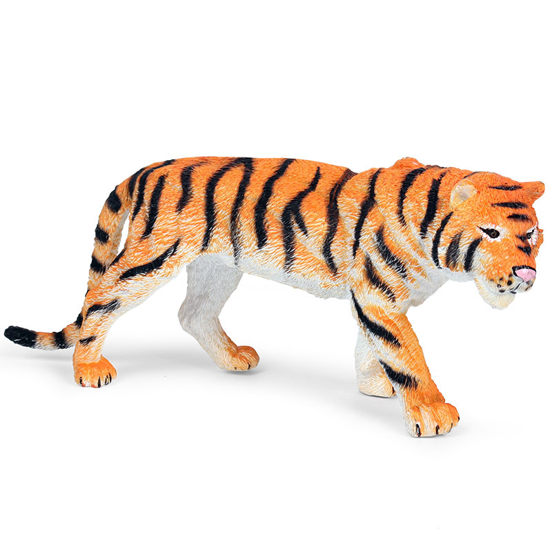 静态仿真野生动物虎模型森林老虎东北虎模型儿童认知仿真塑胶玩具
