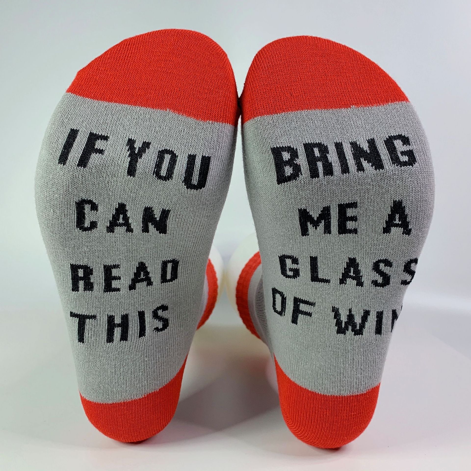 if you can read this长罗口亚马逊wish欧美脚底英文字母袜