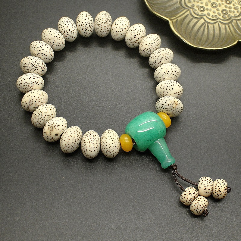 天然高密大冰花摩尼星月菩提子手串男女佛珠项链手链念珠文玩配饰