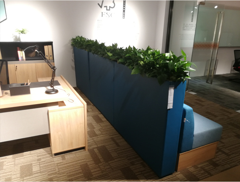 办公室隔断花槽隔墙花架屏风沙发桌椅间隔矮隔离震庭厂家直销