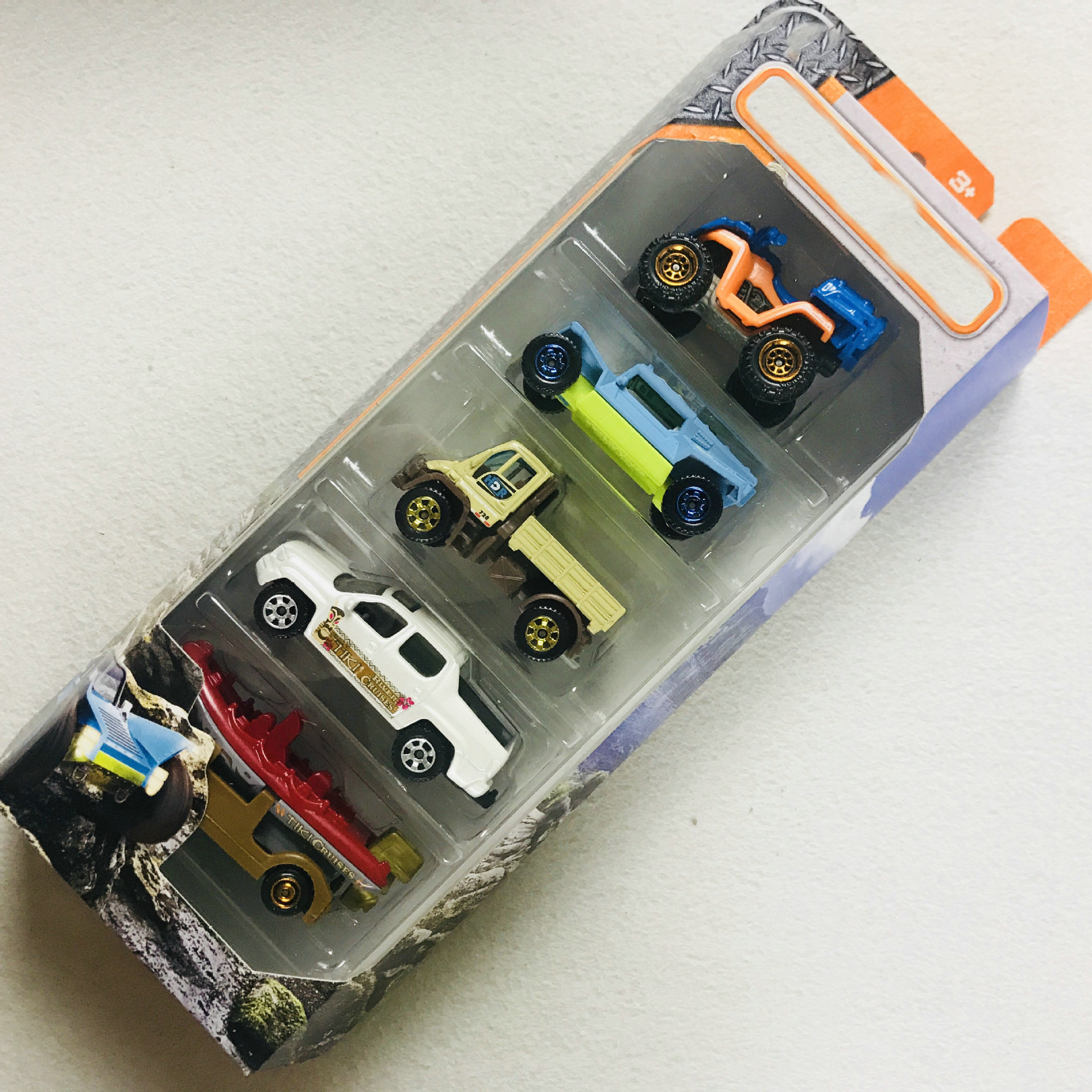 matchbox火柴盒城市英雄警车工程主题合金小跑车模5辆装c1817新款