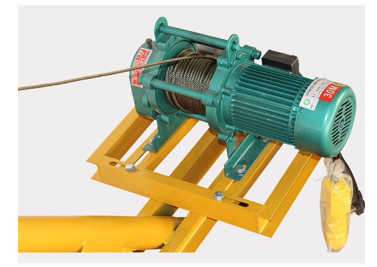 360度旋转室外装修小型吊运机220v电机家用提升机建筑吊机吊沙机