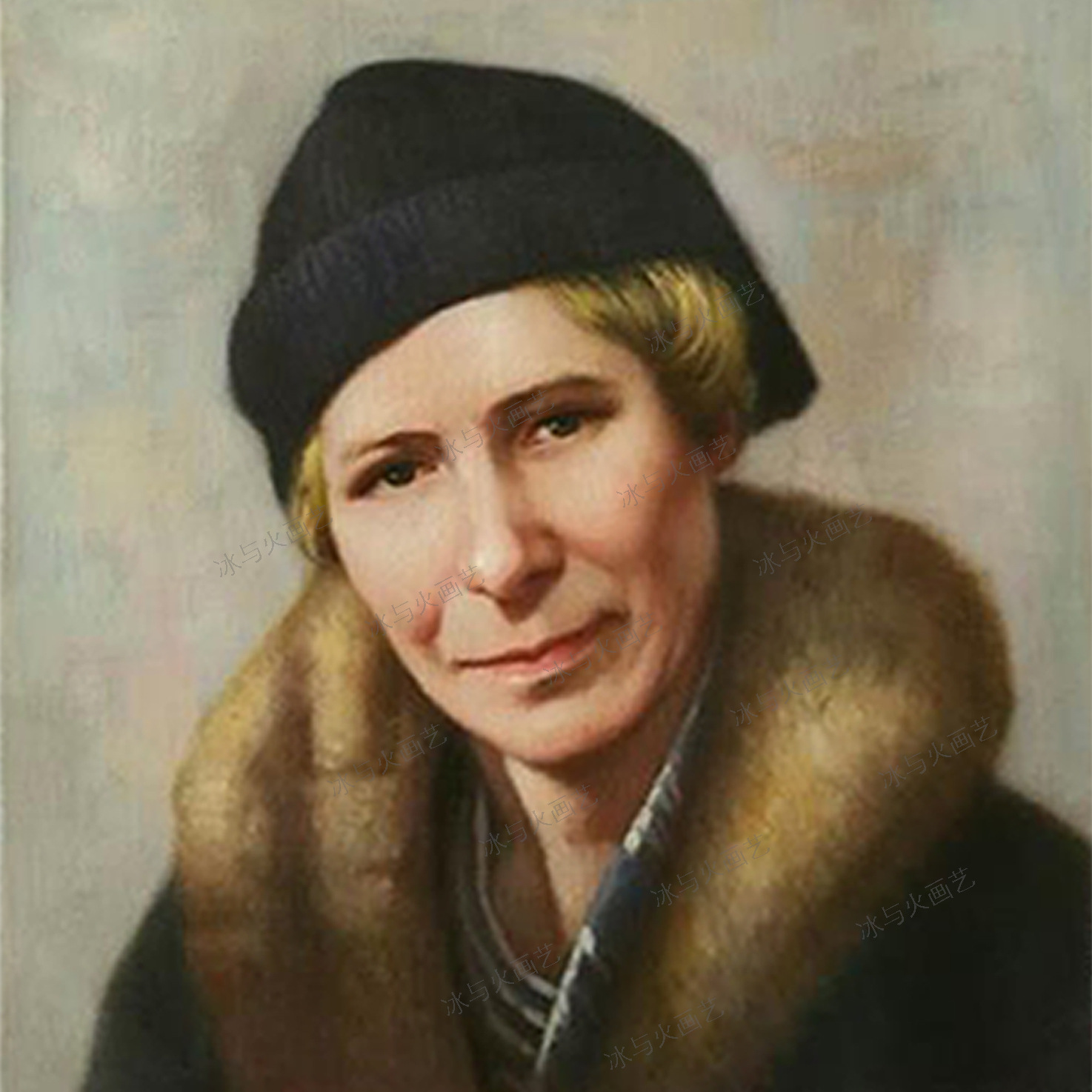 大芬工厂直销老画师创作定制手绘名人黑白照片肖像转彩色人物油画