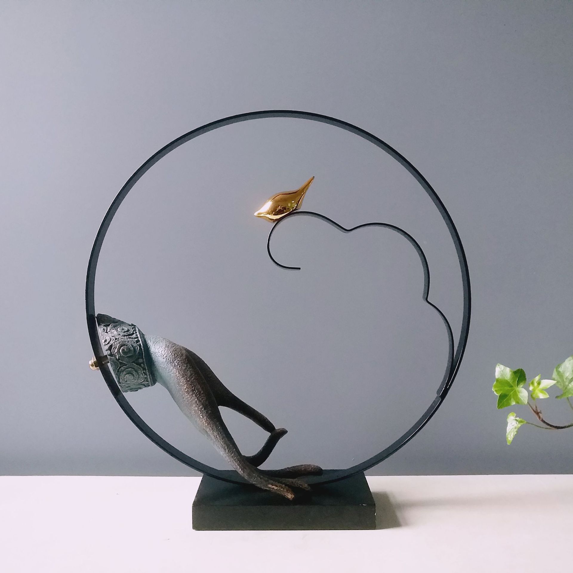 批发创意金属工艺品佛手新中式铁艺玄关客厅酒店家居摆件