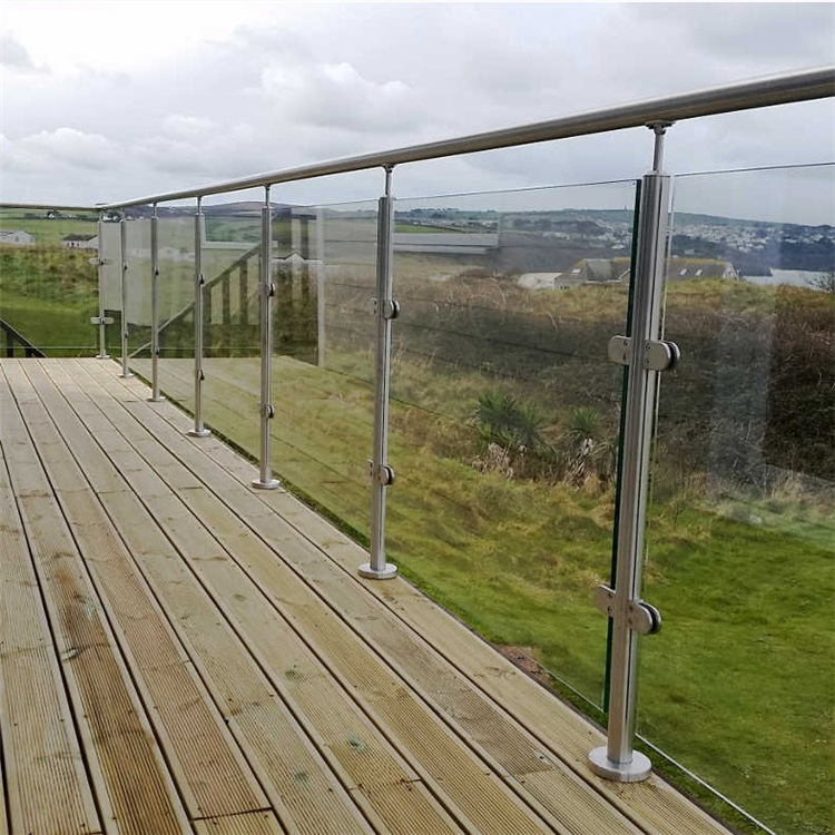 工厂出售游客码头甲板不锈钢栏杆钢化夹胶玻璃栏板 定制扶手
