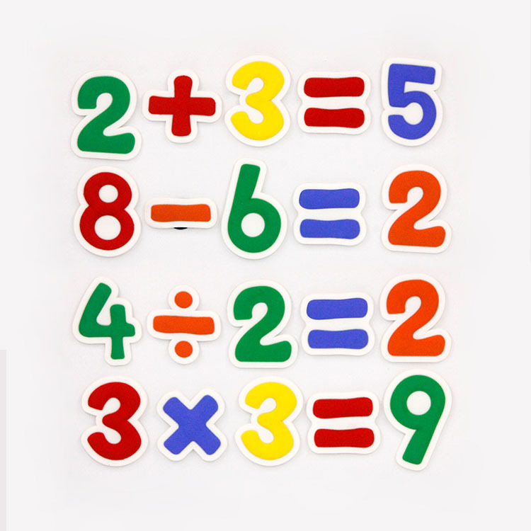 儿童益智磁性冰箱贴创意可爱加减乘除数字磁铁卡通立体早教玩具