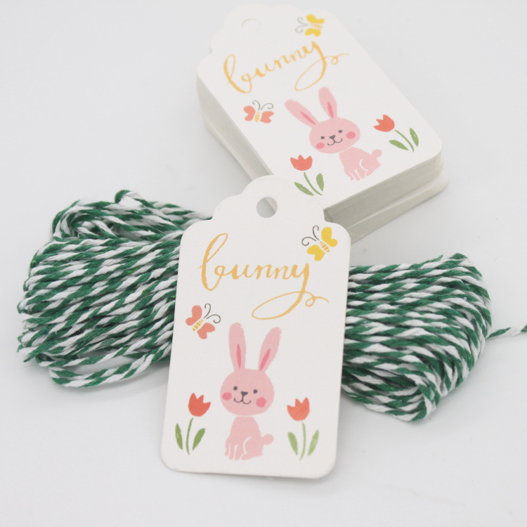 跨境套装cunny复活节创意彩绘 书签吊牌 留言寄语许愿卡 一件代发