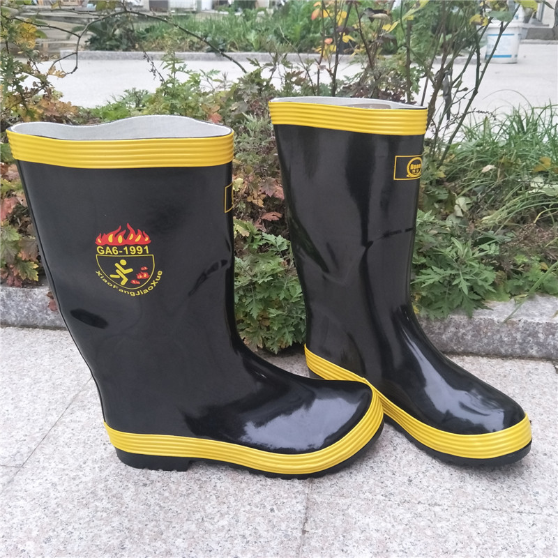 消防雨鞋防水鞋防穿刺 消防套鞋 安全鞋橡胶耐磨雨靴