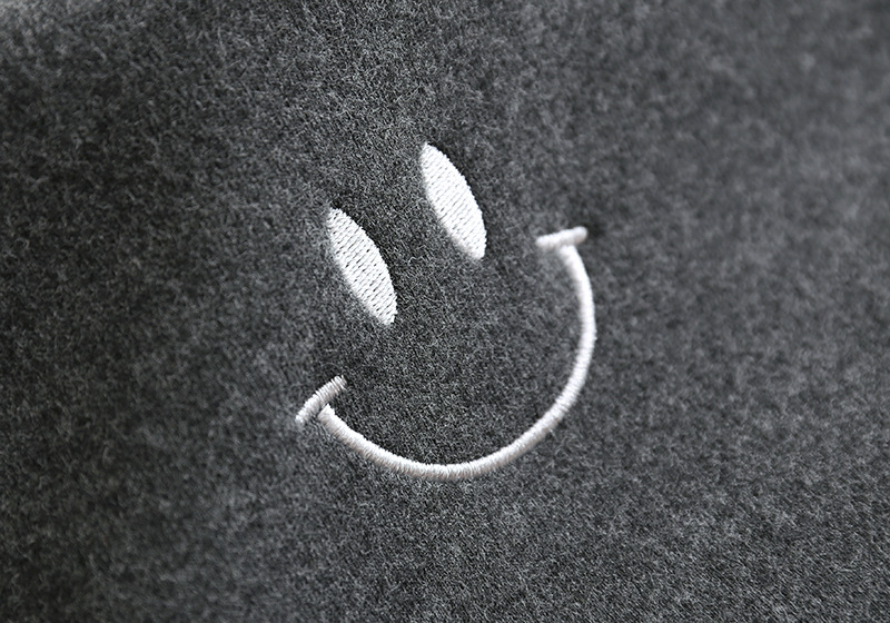 冬季韩版新款 基础款加厚加绒打底裤笑脸刺绣弹力高腰打底裤女