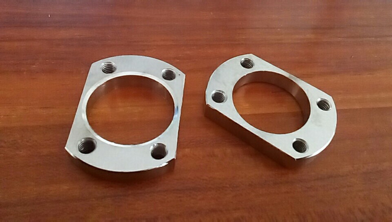 双切边法兰片打m6螺纹孔电镀源自客户自己设计用于生产线组装的