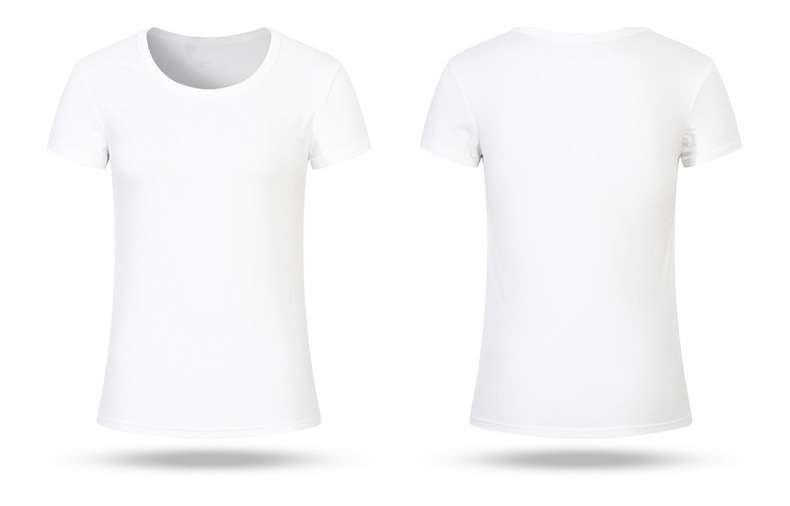 短袖圆领白色莫代尔空白t恤广告衫定制纯色文化衫热转印班服批发