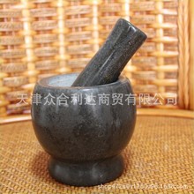 加工各种尺寸蒜臼子 石臼 花岗岩石臼 研钵 mortar and pestl