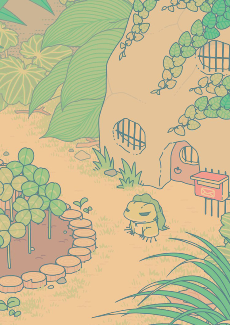 旅行青蛙牛皮纸复古海报a3动漫游戏电影周边漫展