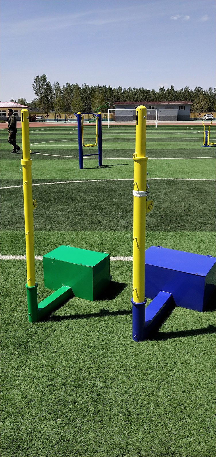 室外排球网架网球架 气排球移动羽毛球网架网柱 标准网气排球网架