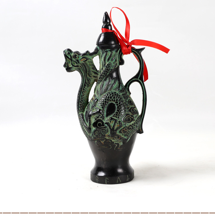 青铜器仿古做旧礼品工艺品摆件酒壶酒具婚庆道具青铜摆件铜器定制