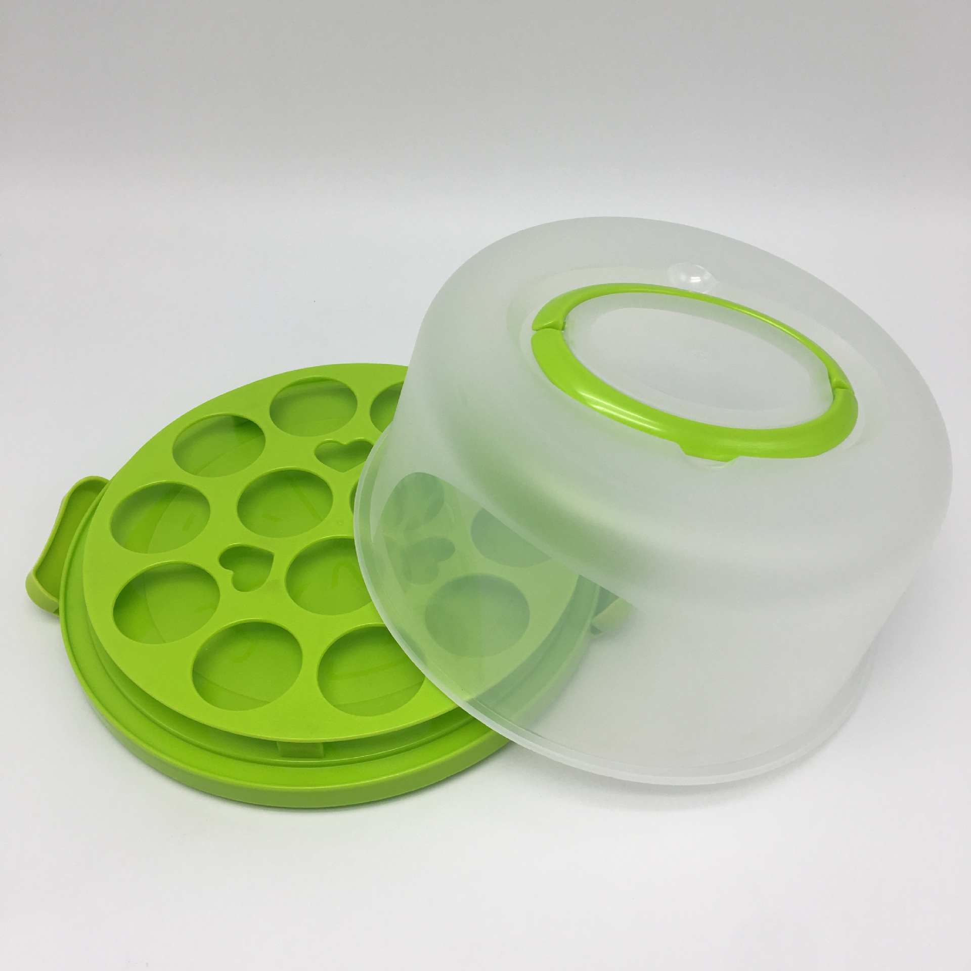 烘焙8寸塑料蛋糕盒 环保pp塑料便携式手提圆形生日蛋糕包装盒