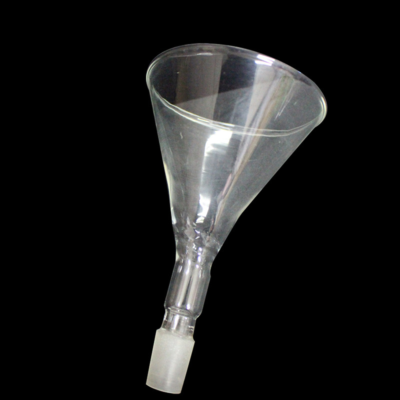 标准口漏斗玻璃三角漏斗磨砂口三角形加料漏斗7590100