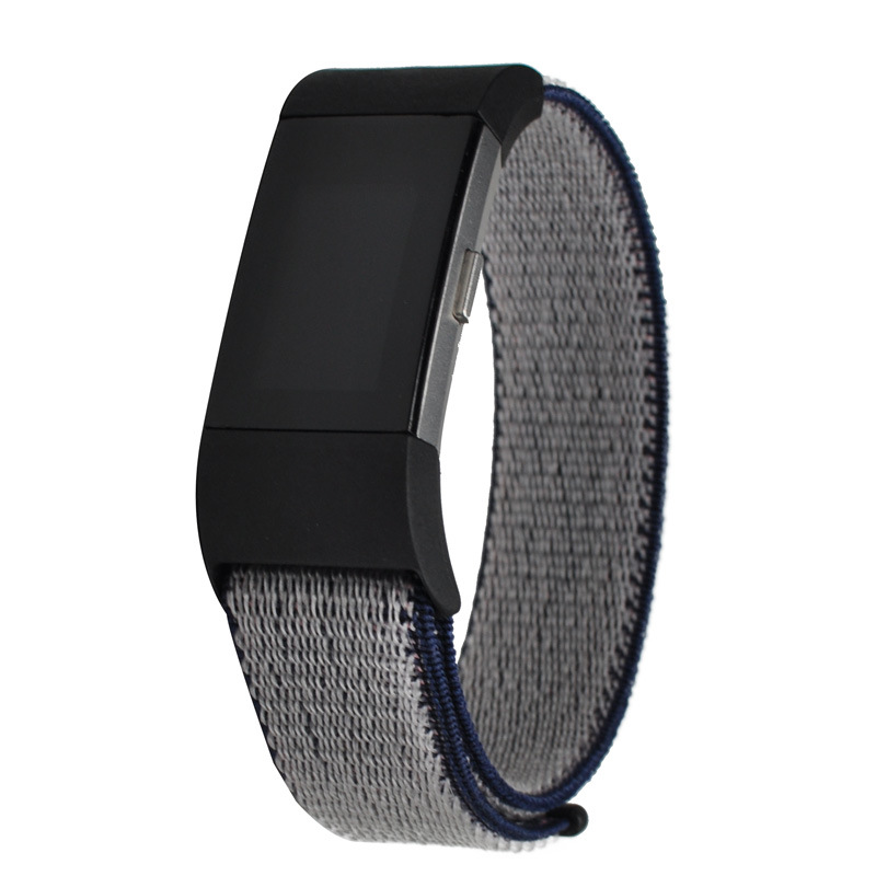适用于fitbit charge2智能手环 运动尼龙回环表带 尼龙编织手表带