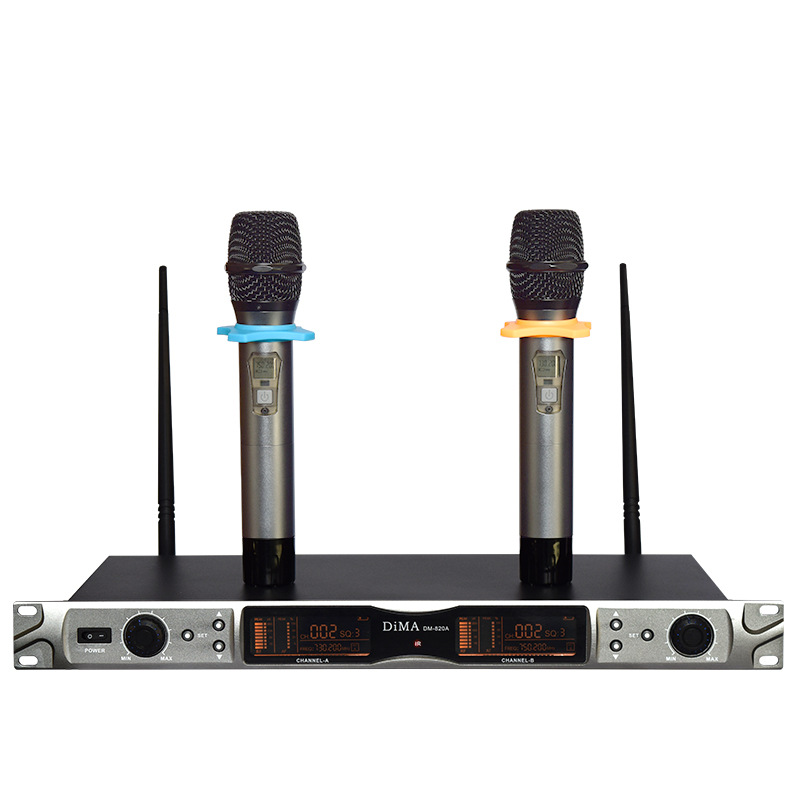 厂家直销专业无线话筒舞台演出ktv会议家用唱歌一拖二u段麦克风