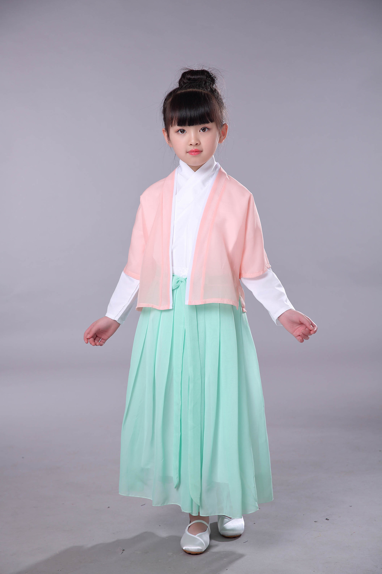 儿童古装服装女童拖尾小贵妃装唐朝公主古代仙女舞蹈cos演出汉服