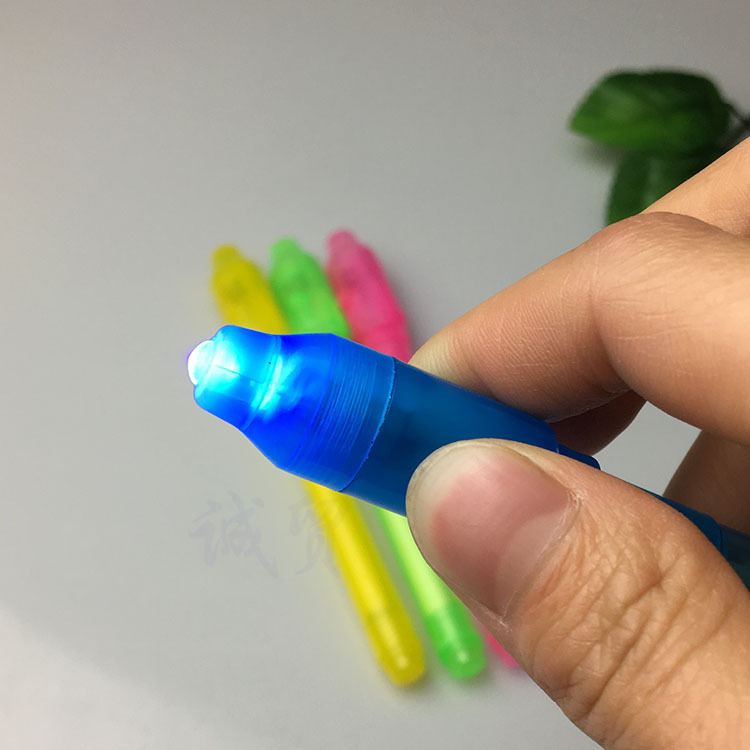 led电子显影验钞笔 办公礼品促销多功能防伪笔紫外线笔 uv灯笔