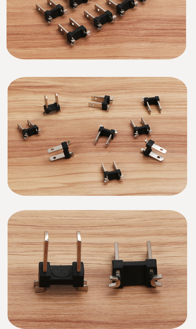 美规二插插头内架耐高温工业插头一体式铝合金插头电源线配件批发