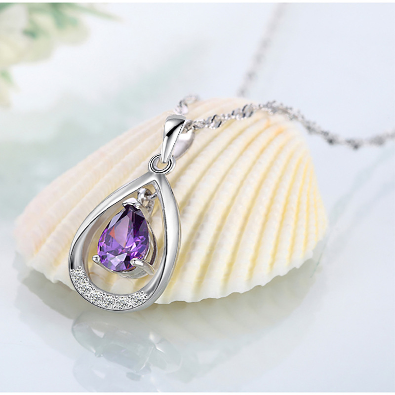 925纯银天使之泪项链 热卖韩版吊坠 饰品批发银饰时尚唯美 礼品