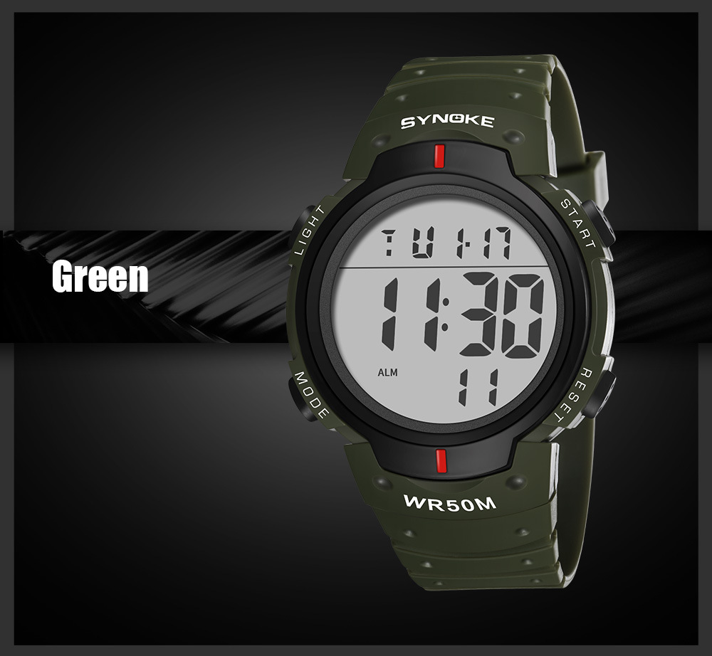 时诺刻亚马逊爆款男士防水学生手表时尚多功能夜光户外运动电子表