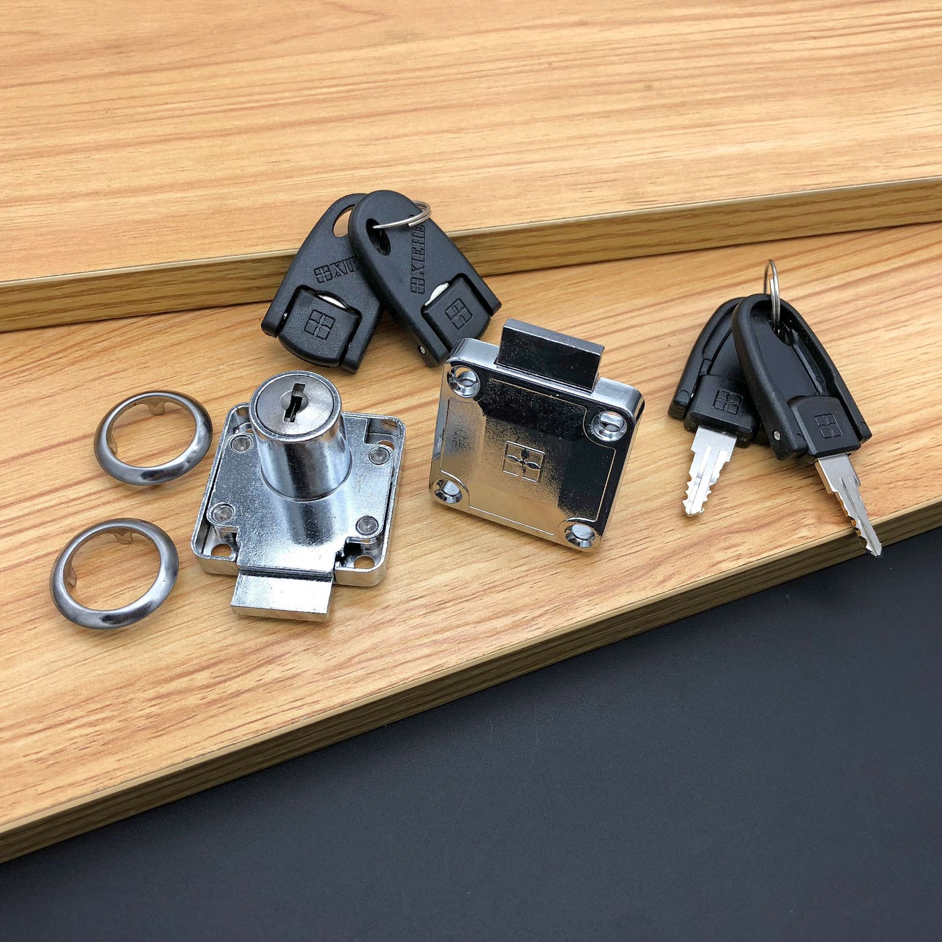 协和138-22锌合金办公桌抽屉锁 办公柜锁 家具抽屉锁 方舌抽屉锁