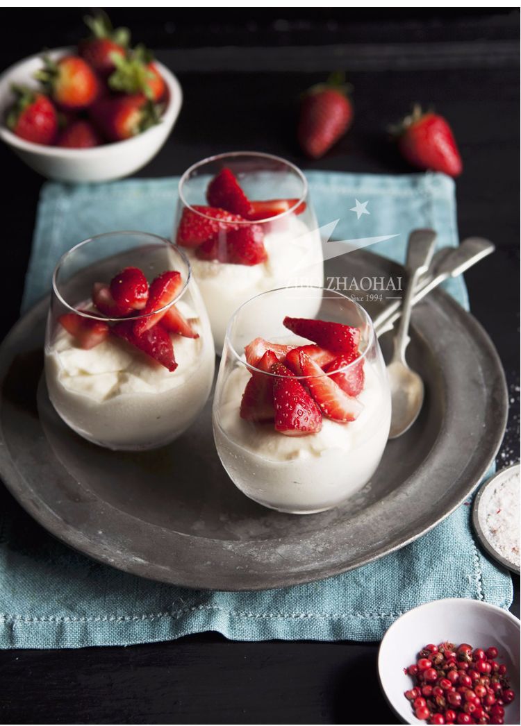 500ml超大日本ins同款思慕雪杯椭圆大肚玻璃杯酸奶杯慕斯杯果汁杯