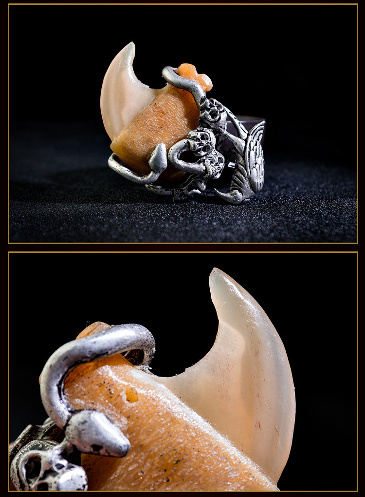 庚午文玩堂天然钩子吊坠藏银镶嵌配饰饰品民族风首饰古典