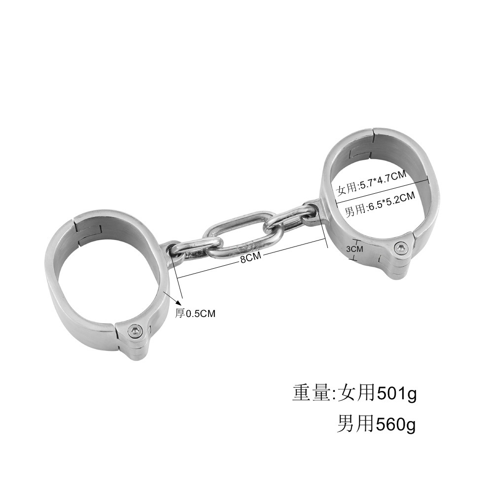 黑帝3cm高精致螺丝款手铐不锈钢手铐成人另类情成人用品情趣锁