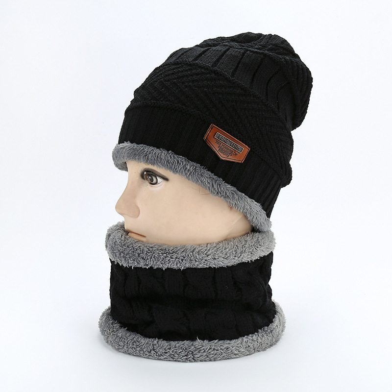 Fashion Winter New plus Fluff Knitted Hat Korean Neck Warmer Pullover Cap Woolen Cap Men's and Women's Hats Factory Wholesale