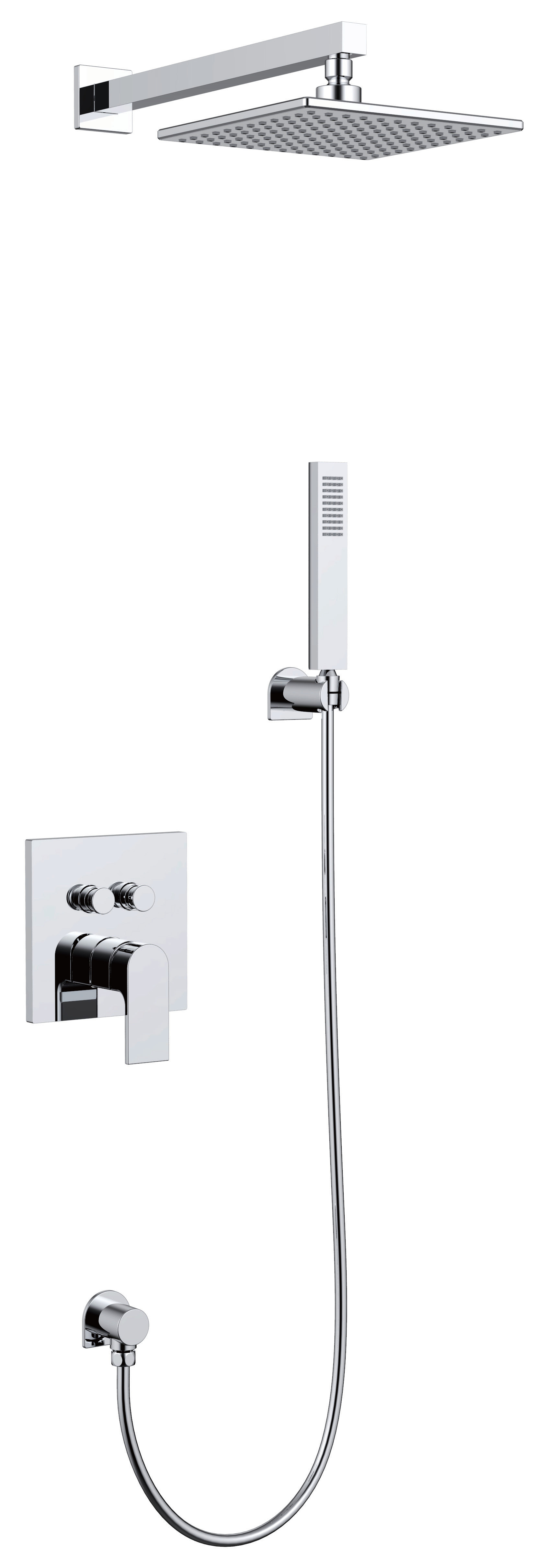 广东全铜暗装淋浴花洒套装入墙式淋浴水龙头工程装修公司厂家直销