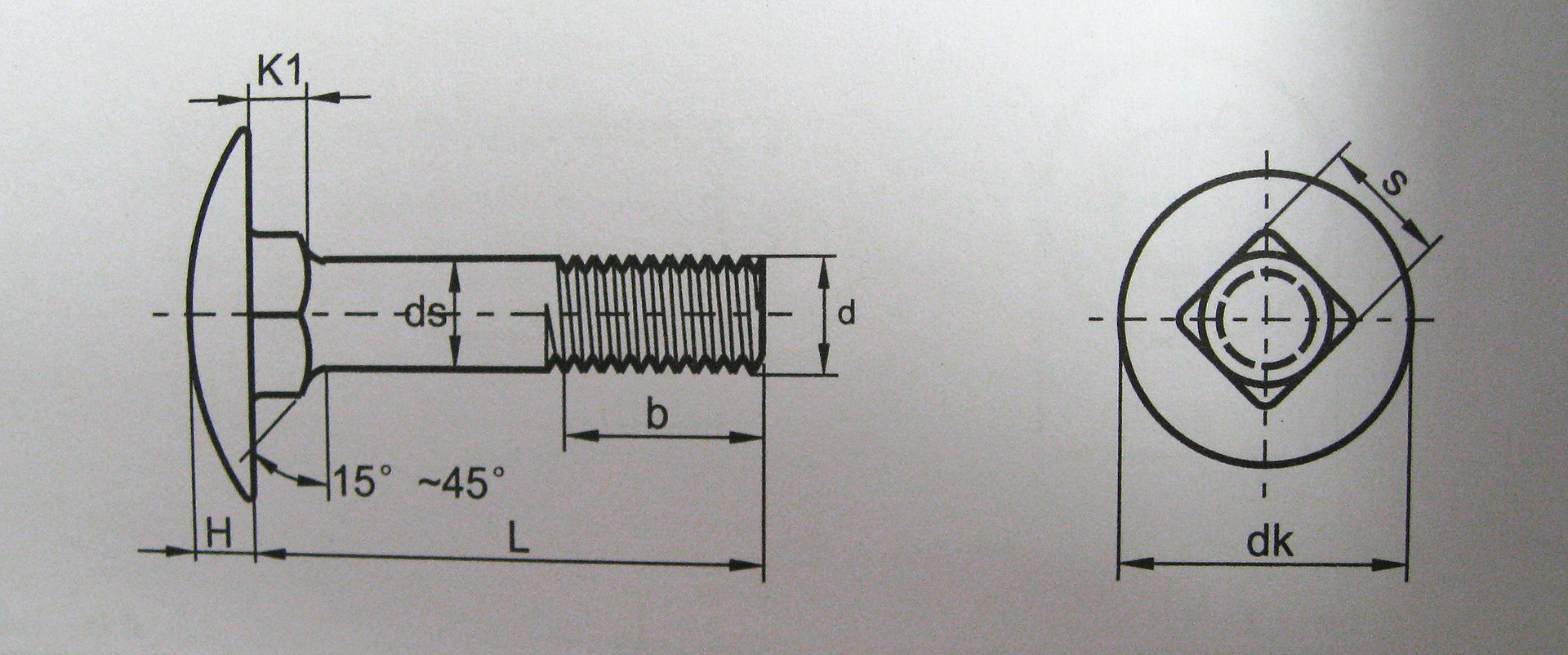 半圆头方颈螺栓ansib18.5-1978