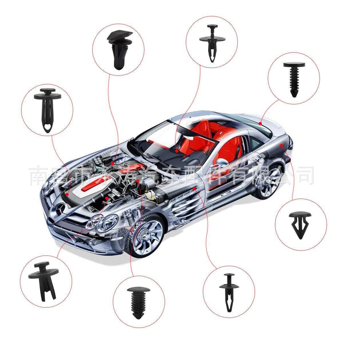 415pcs盒装卡扣 适用于福特雪佛兰汽车通用门板保险杠卡扣塑料