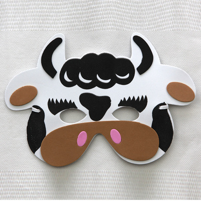 双骏eva 儿童益智玩具 卡通动物系列 奶牛面具 厂家直销 爆款批发