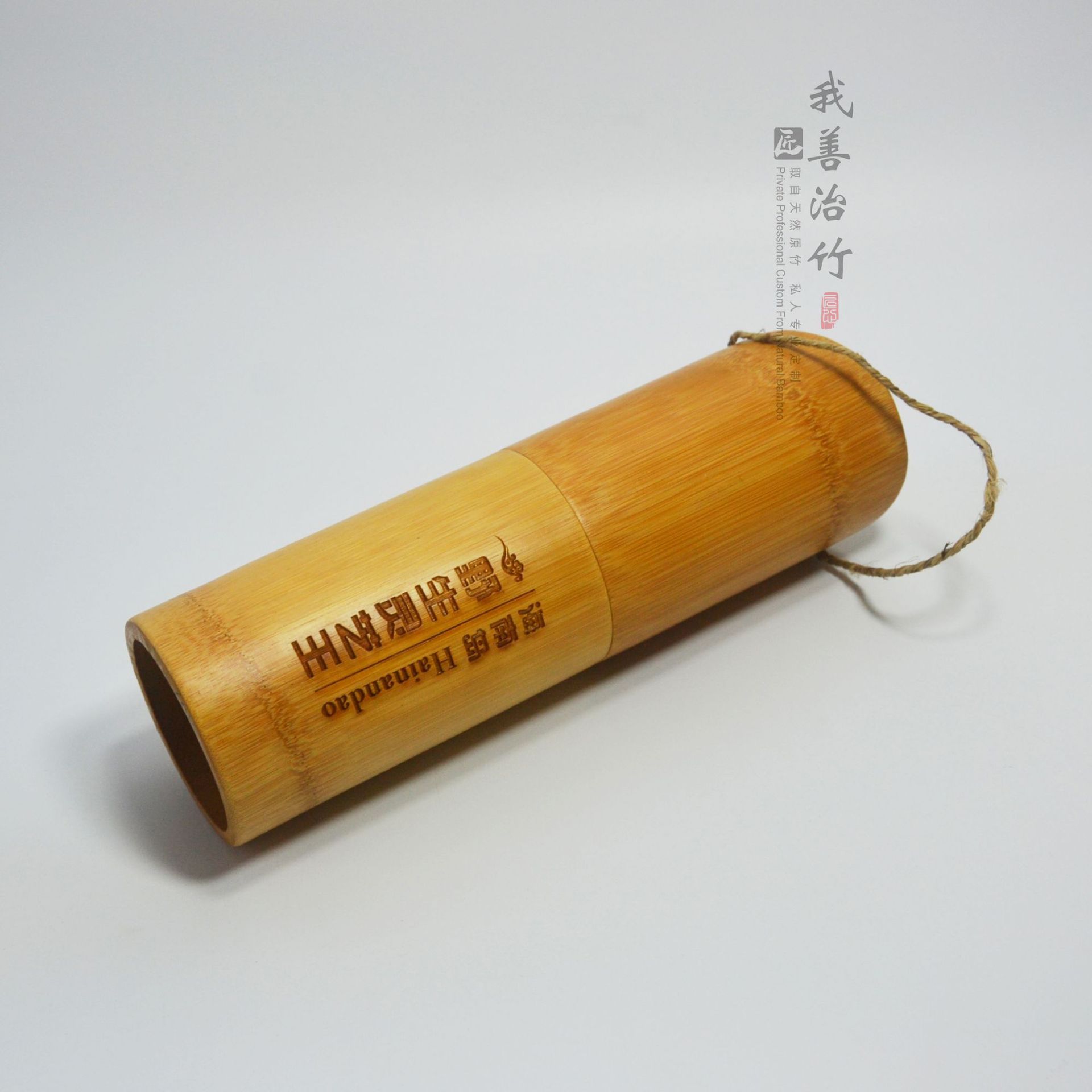 厂家批发竹子包装竹制灵芝包装筒礼品竹筒斜口竹筒茶叶包装定制