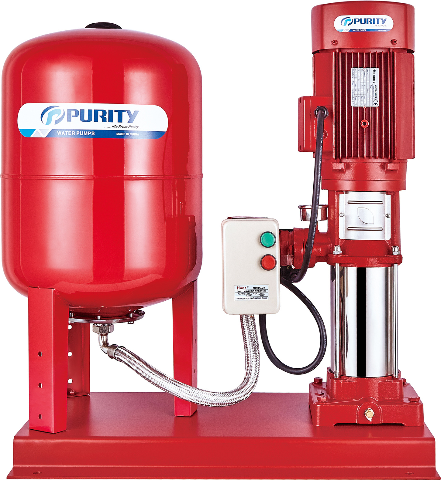 普轩特出口pvt消防泵多级稳压泵压力罐机组立式离心泵厂家直销