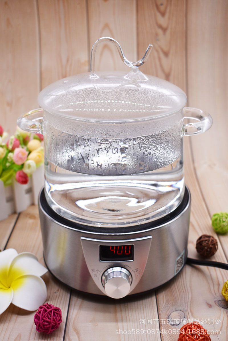 耐高温大号玻璃锅明火直烧电陶炉煮煲炖锅养生汤锅水果沙拉泡面锅